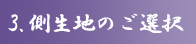 3.側生地のご選択